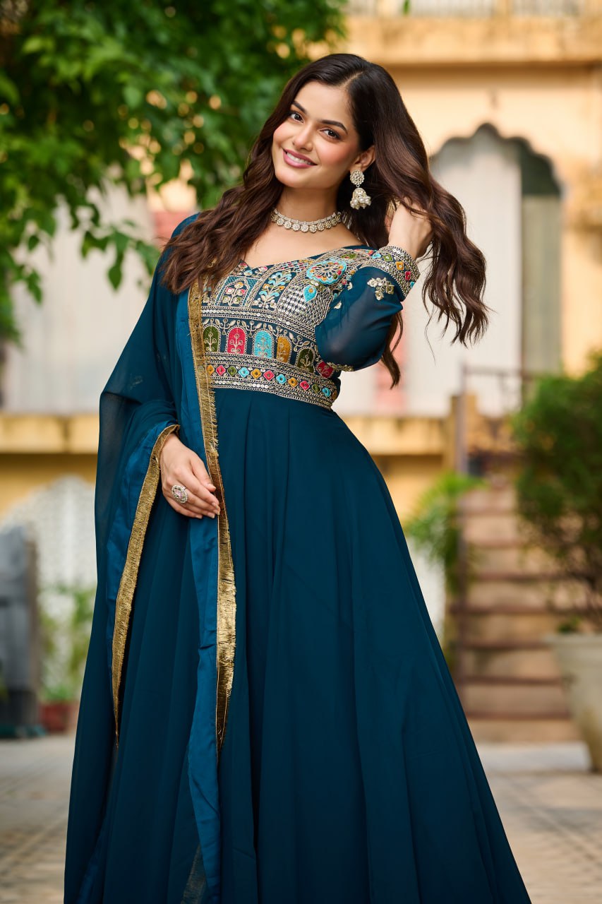 Multi Thread Work Rama Color Exclusive Gown