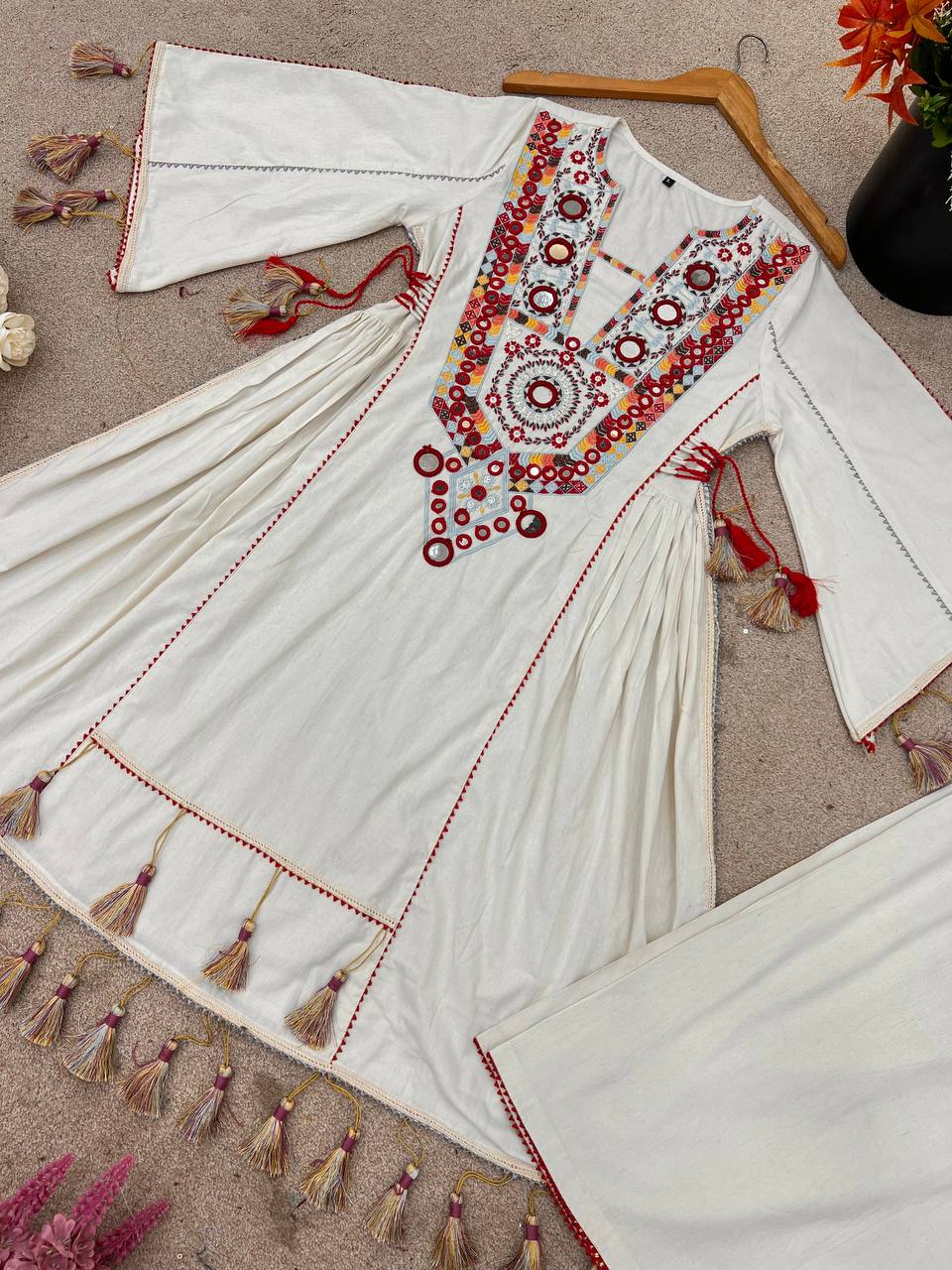 Rakhi Special White Color Sequence Work Palazzo Set