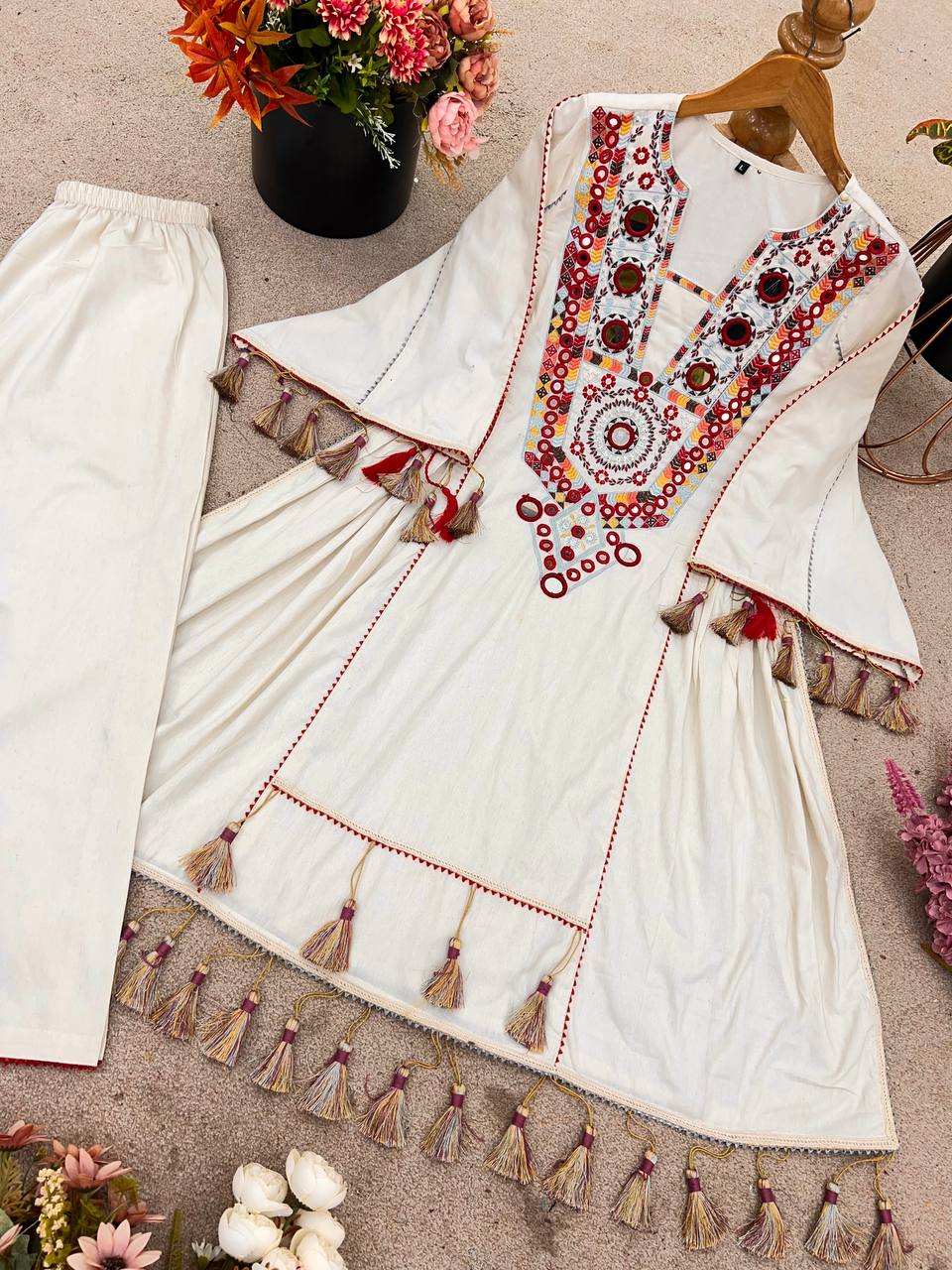 Rakhi Special White Color Sequence Work Palazzo Set