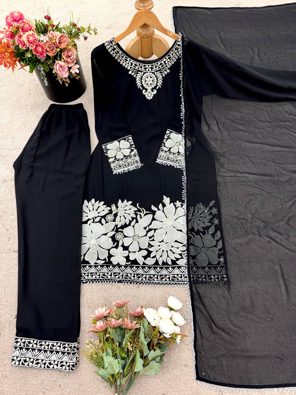 Black Color Fully Stitched Sequence Work Salwar Suit