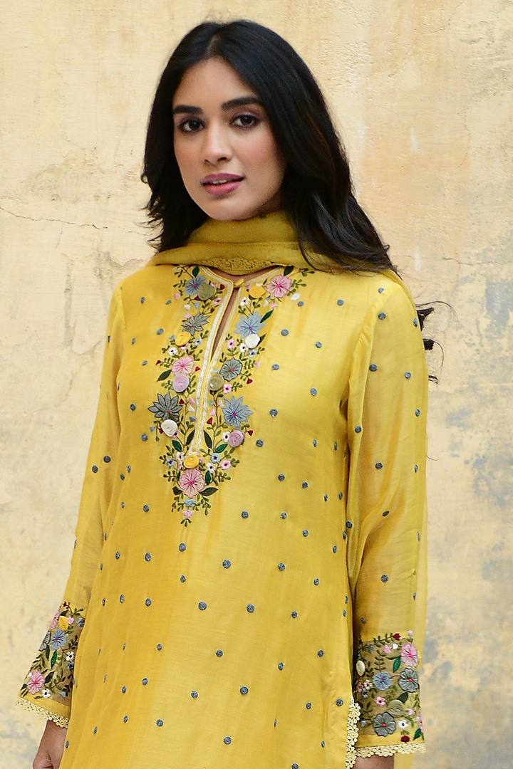 Yellow Color Marvelous Sequence Work Punjabi Suit