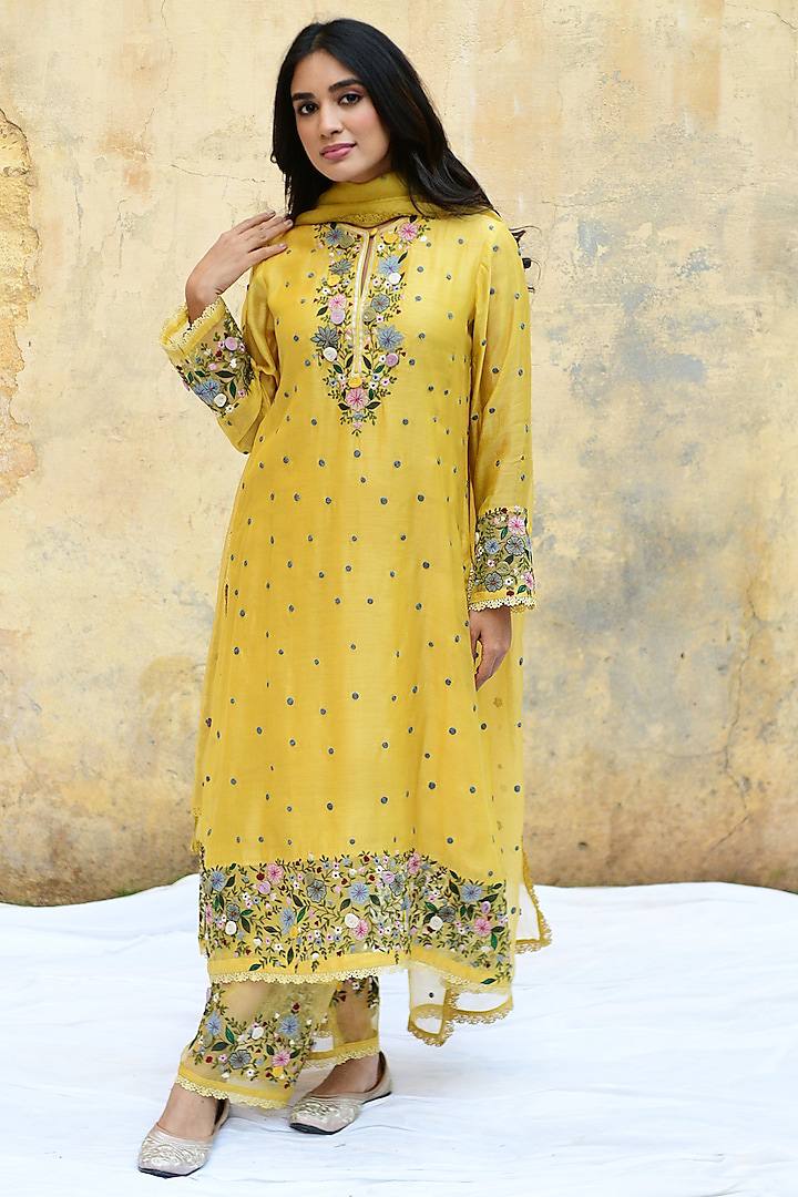 Yellow Color Marvelous Sequence Work Punjabi Suit
