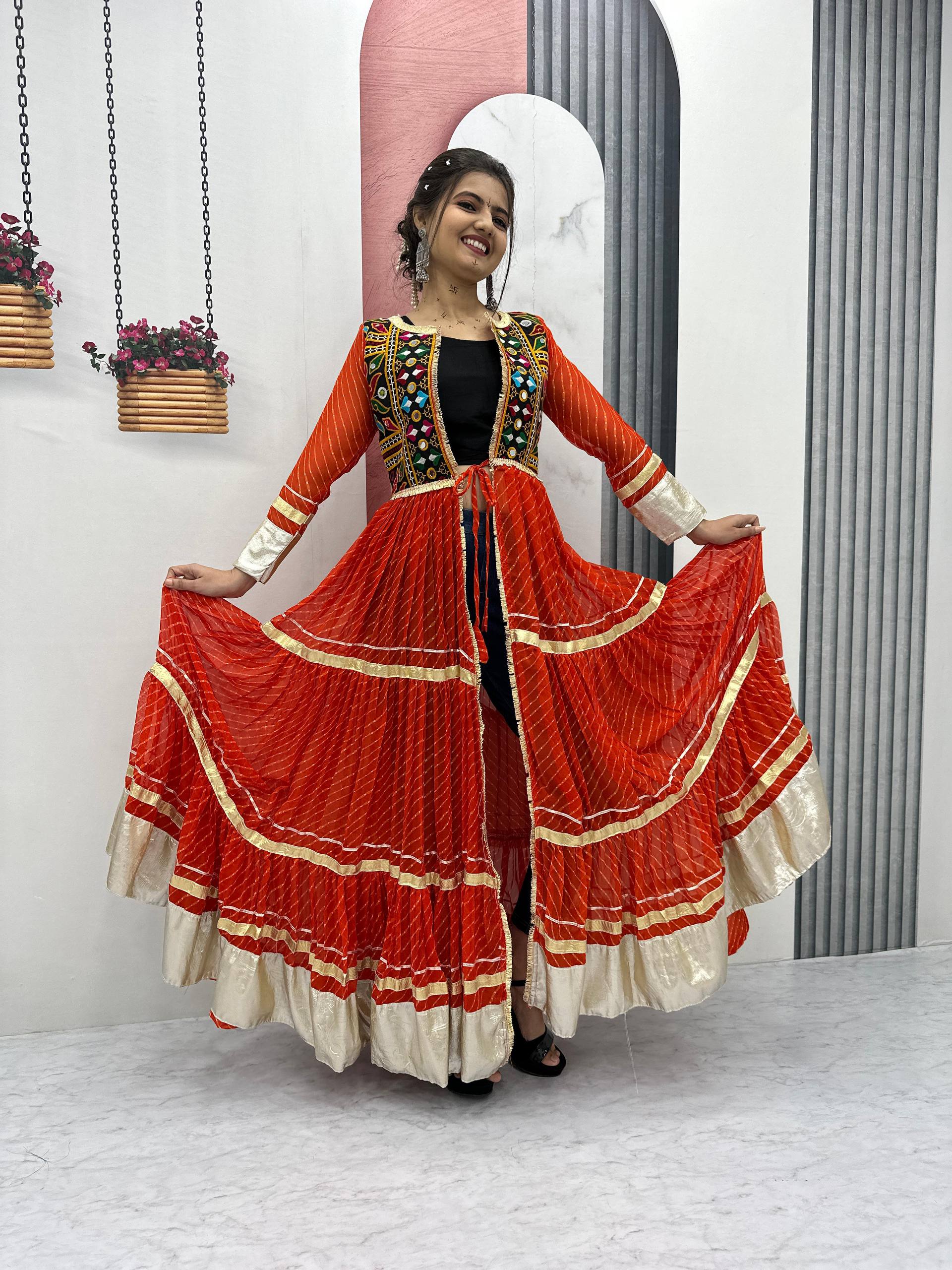 Ravishing Pink Georgette Gamathi Work Gown