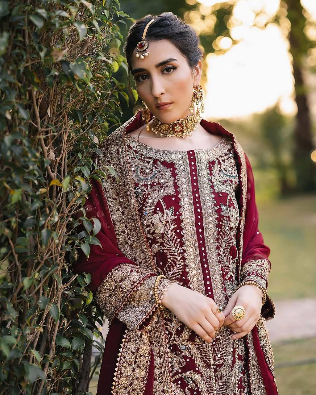 Stylish Red Color Georgette Sequence Work Straight Salwar Suit