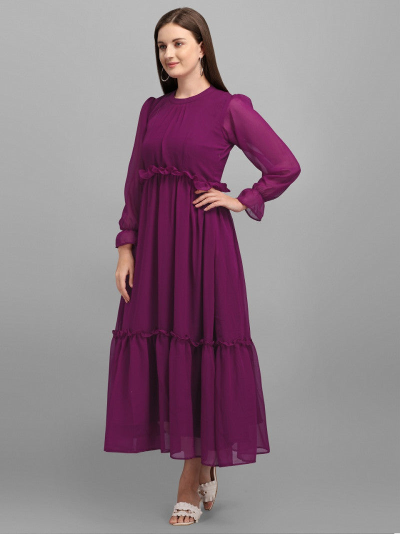 Beautiful Purple Color Dreamy Flowy Dress