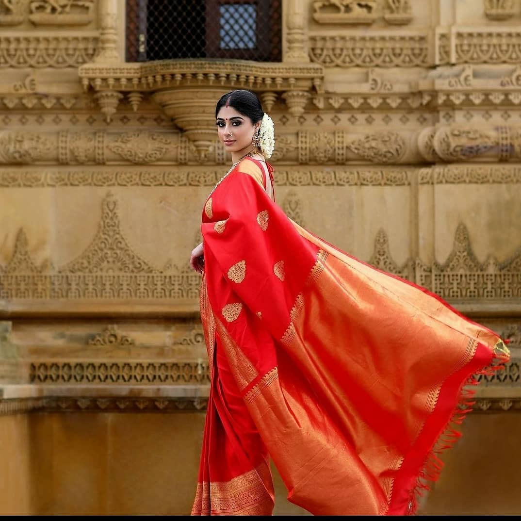 Red Color Soft Silk Wonderful Saree