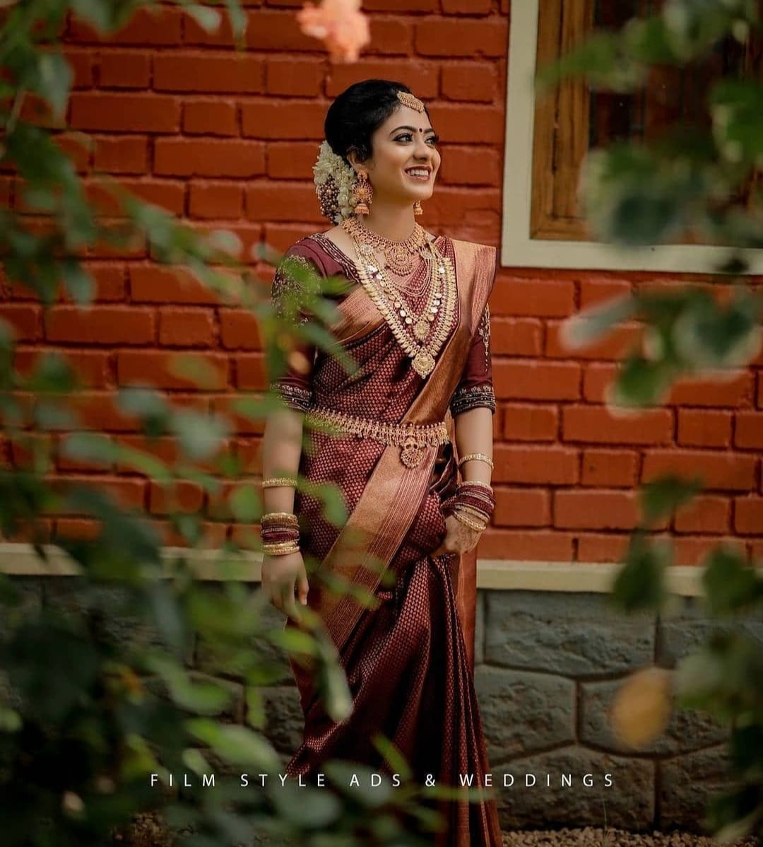 Maroon Color Banarasi Silk Fashionable Saree
