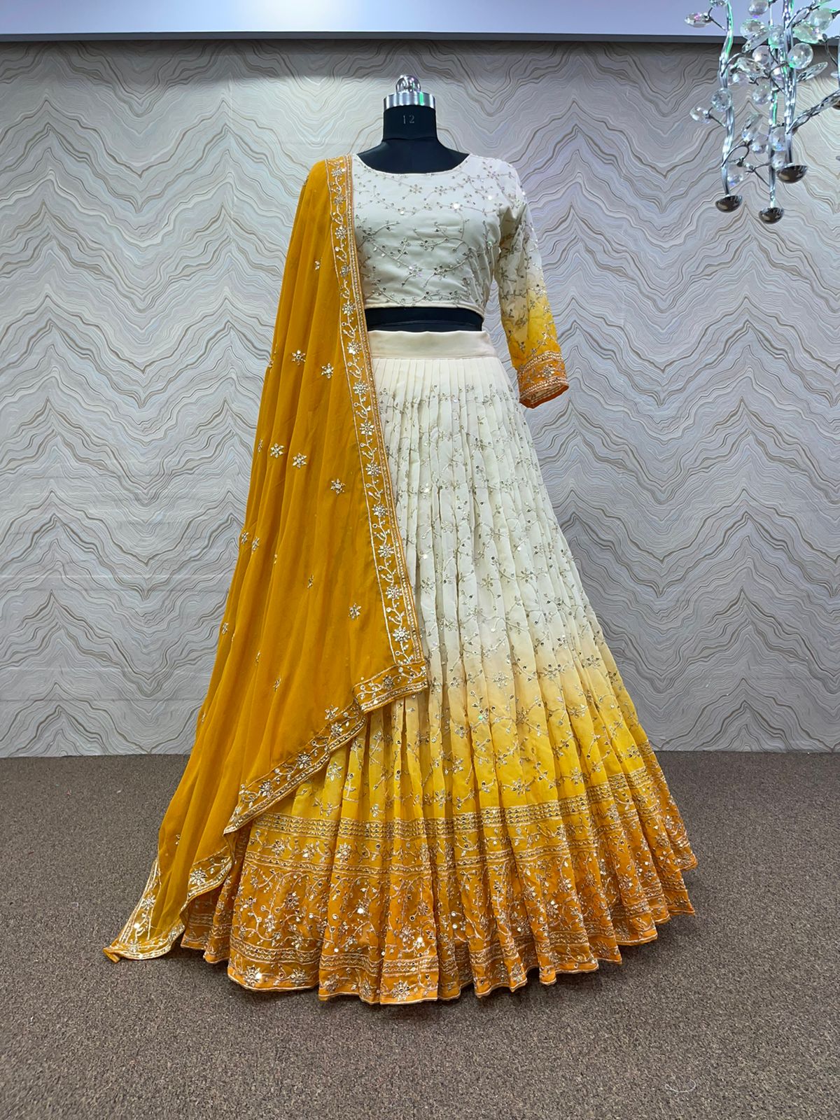 Buy Yellow Lehenga Choli With Jacket, Ready to Wear Stitched Lehenga Choli,  Indian Wedding Mehendi Sangeet Haldi Party Wear Lehenga Blouse Online in  India - Etsy