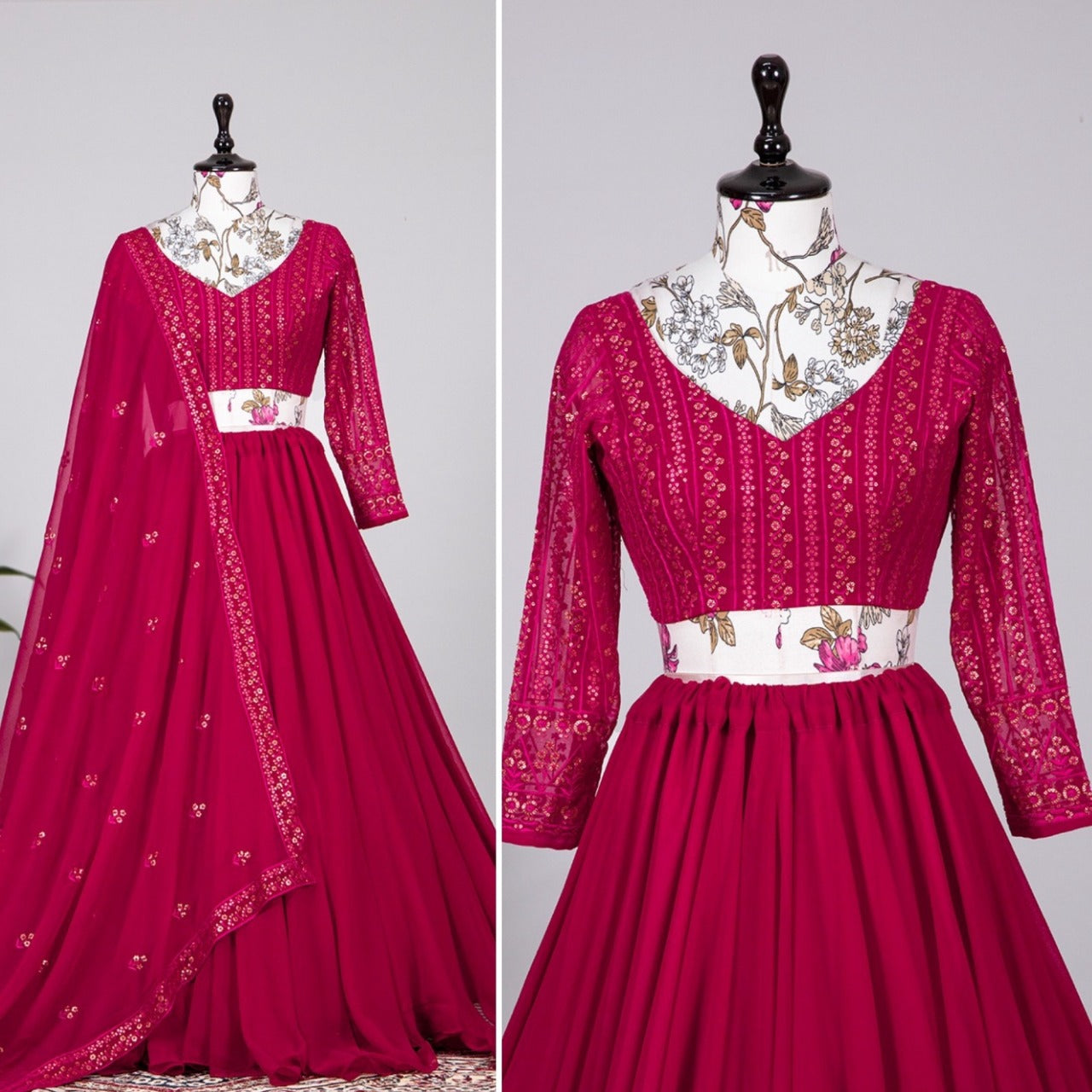 Party Wear Pink Color Sequence Work Lehenga Choli