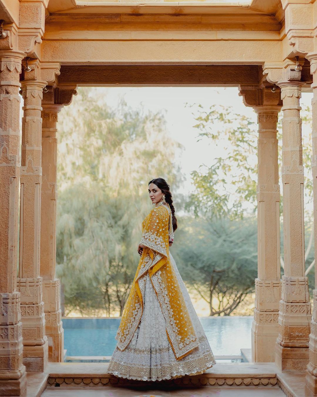 Kiara Advani Wear White Color Wedding Lehenga Choli